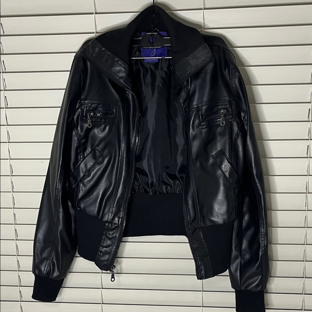 Miley Cyrus & Max Azria Black Bomber Jacket
